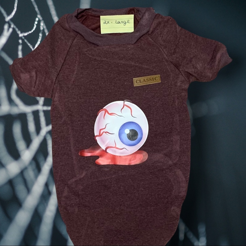 Maroon Eyeball Halloween Pet Sweatshirt